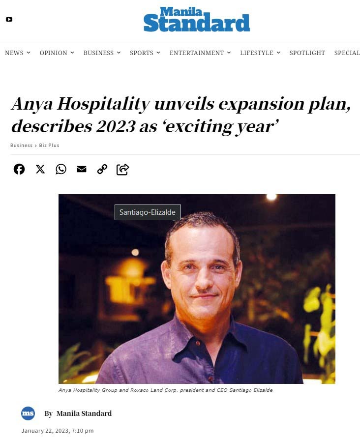 Anya Hospitality unveils expansion plan, describes 2023 as ‘exciting year’