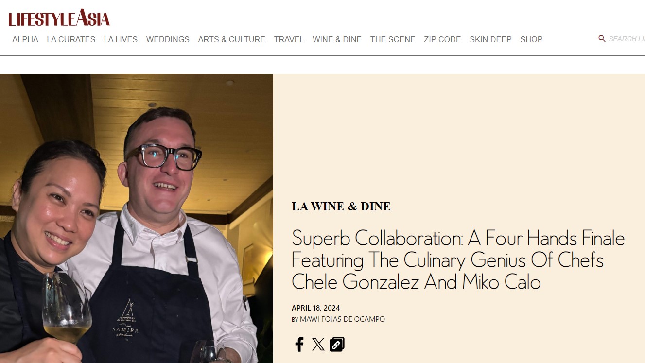 Superb Collaboration: A Four Hands Finale Featuring The Culinary Genius Of Chefs Chele Gonzalez And Miko Calo